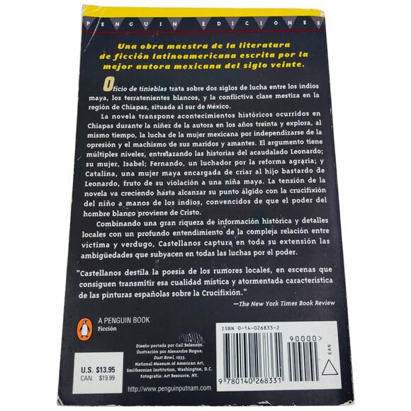 Oficio de Tinieblas by Rosario Castellanos Paperback Penguin Books 1998 - Picture 2 of 9